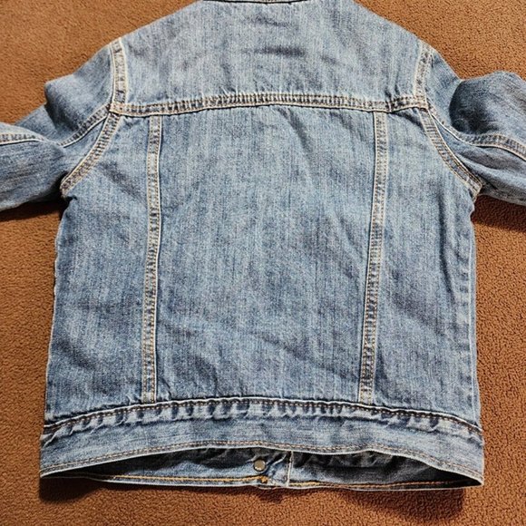 Gap Denim Girl's Blue Trucker Sherpa Jacket Size Medium - Picture 8 of 10